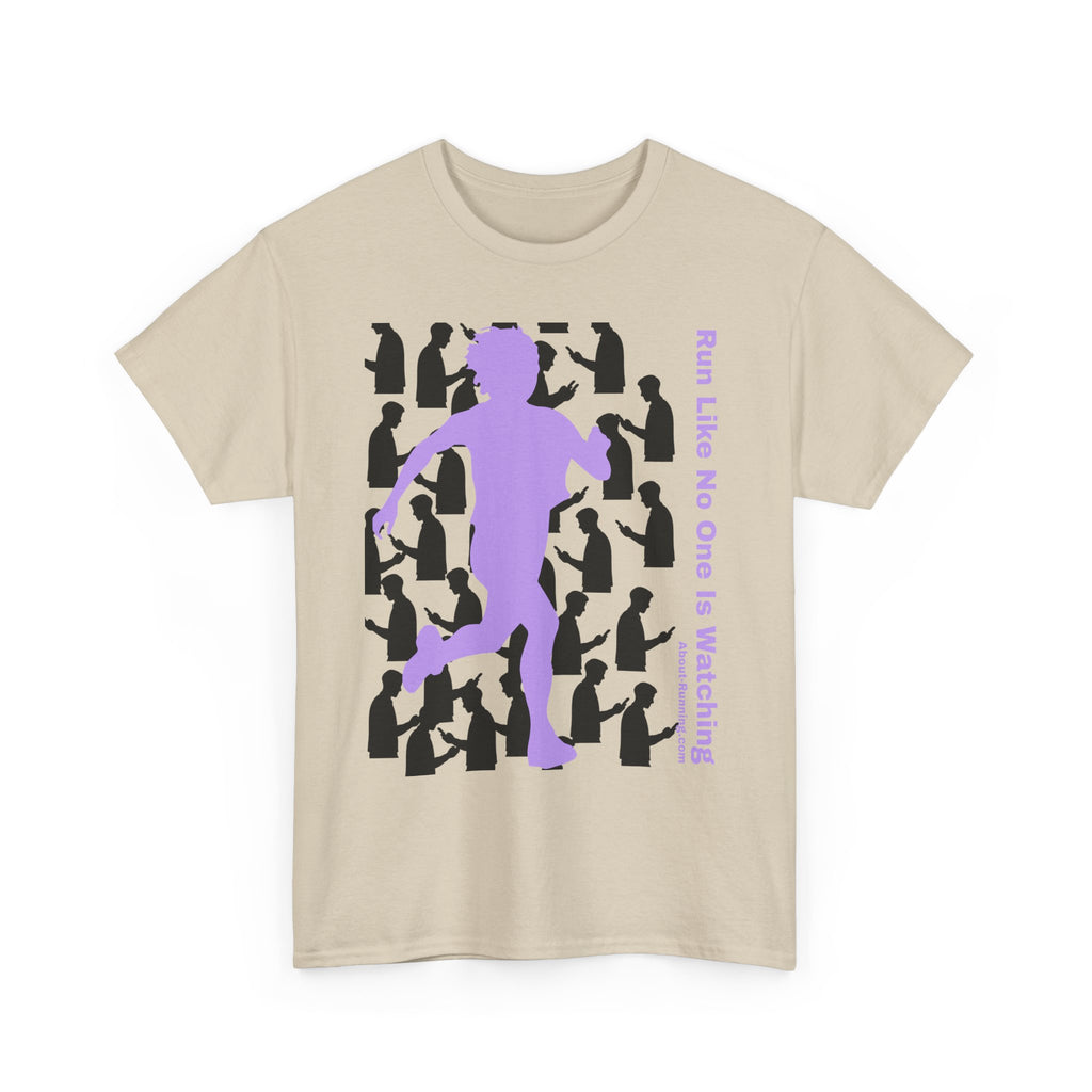 Run Like No One Is Watching Unisex Heavy Cotton Tee