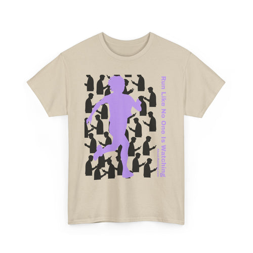 Run Like No One Is Watching Unisex Heavy Cotton Tee