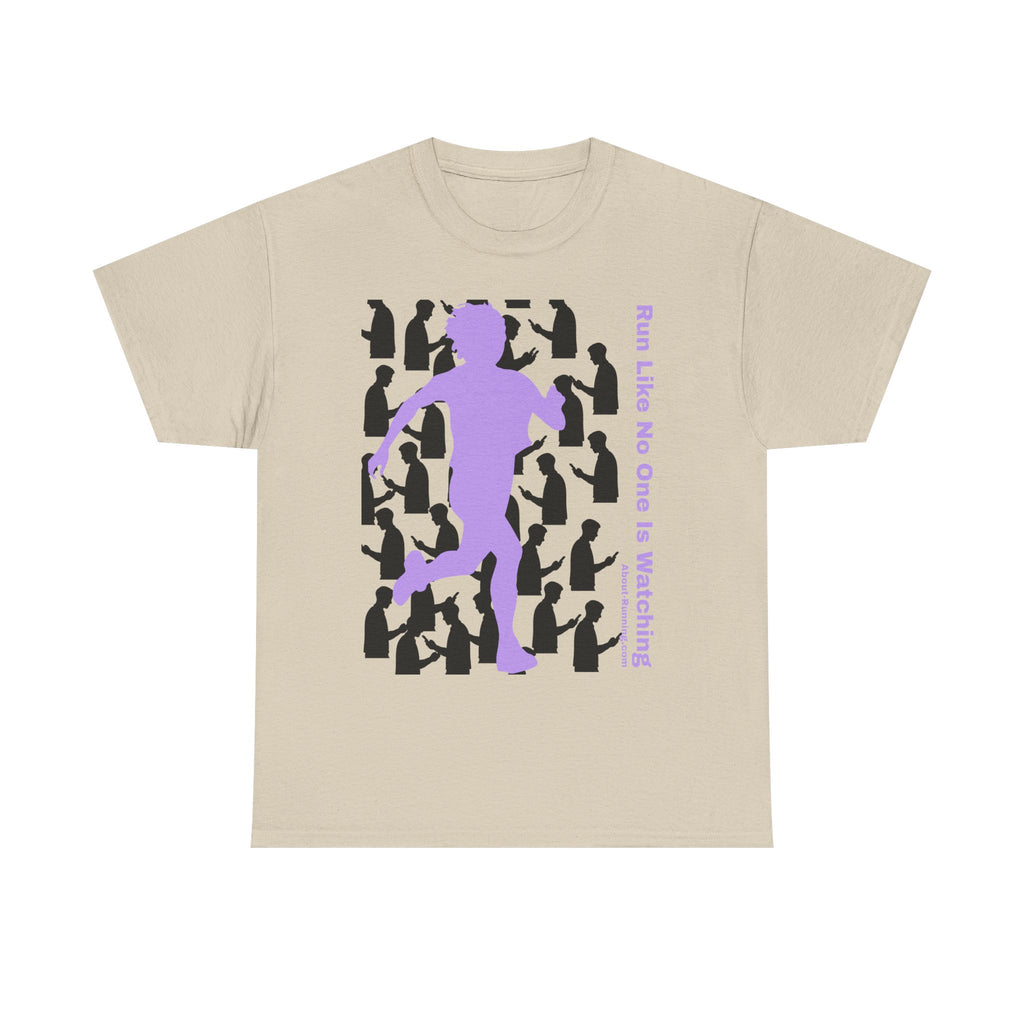 Run Like No One Is Watching Unisex Heavy Cotton Tee